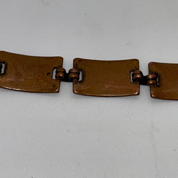 Vintage Copper Thunderbird Panel Link Bracelet With Replacement Clasp Tribal - Picture 12 of 15